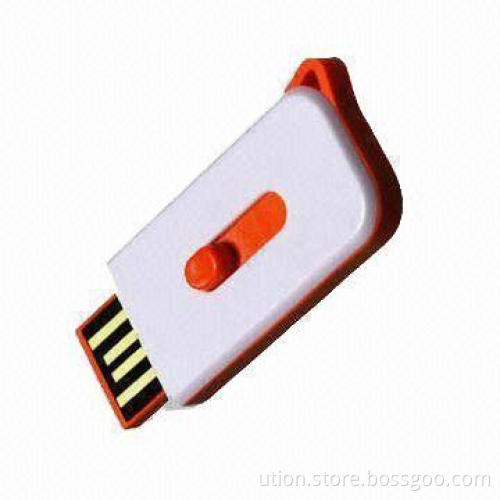 Plastic USB Flash Drive with 1 to 32GB Capacities, Supports USB 2.0, Free logo Printed